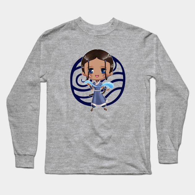 Chibi Katara Long Sleeve T-Shirt by sambeawesome